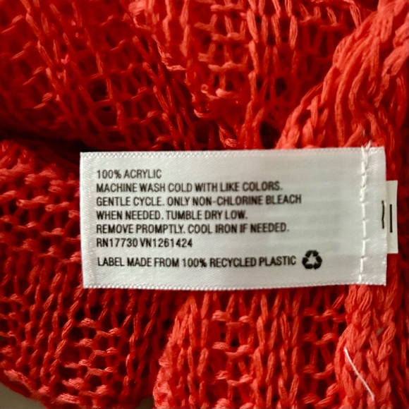 Xhiliration Orange Crochet Cardigan Size S/MP/M - Picture 4 of 6